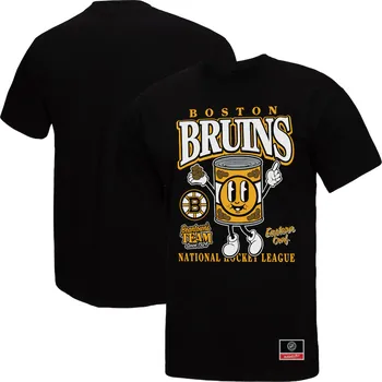 Pánské tričko Pánské tričko Boston Bruins NHL Mitchell & Ness Local Food T-Shirt - Black Velikost: L