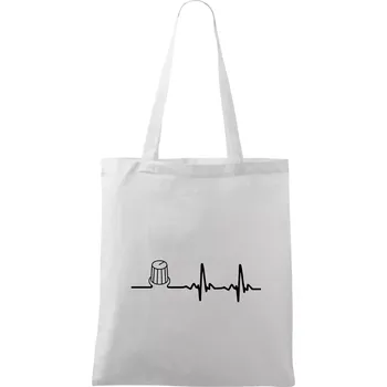 Muzikant volume EKG - Taška bavlněná - 42 x 38 cm ( Bílá )
