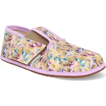 Dívčí bačkory Barefoot dětské přezůvky Pegres - BF01 Jednorožec Velikost: 32