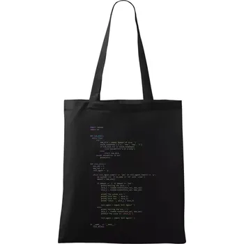 Nákupní taška Python Generátor hodu kostkou - Taška bavlněná - 42 x 38 cm ( Černá )