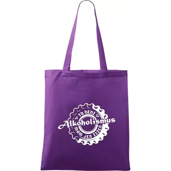 Nákupní taška Alkoholismus pivo - Taška bavlněná - 42 x 38 cm ( Fialová )