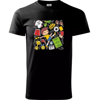 Malý fotbalista ikony - Triko extra velké (5-8XL) - 6XL ( Černá )
