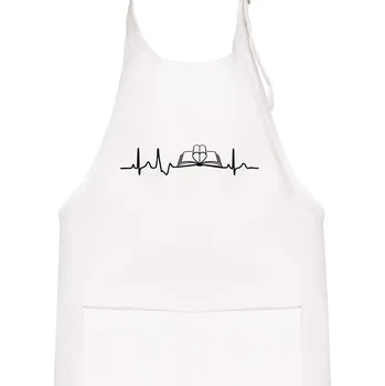 Kuchyňská zástěra EKG kniha - Dětská zástěra na vaření - Univerzální velikost ( Bílá )