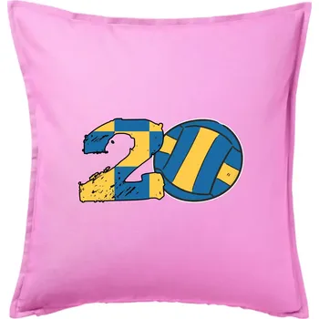 Polštář Volejbal kulaté narozeniny 20 - Polštář 50x50 - 50x50 - Pouze potah ( Růžová )