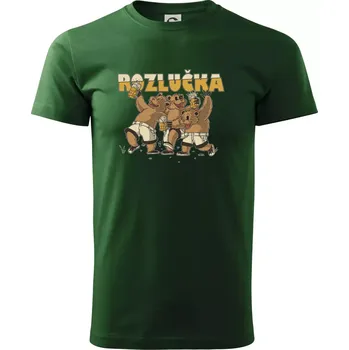 Pánské tričko Rozlučka medvědi - Triko extra velké (5-8XL) - 6XL ( Lahvově zelená )