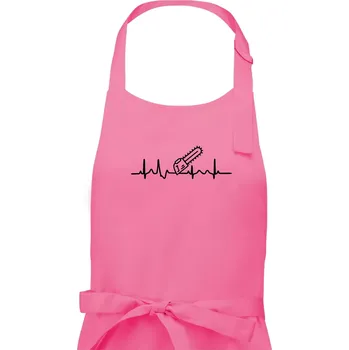 Kuchyňská zástěra EKG motorová pila - Dámská zástěra na vaření - Univerzální velikost ( Růžová )
