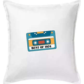 Polštář Narozeniny kazeta Best of 1974 - Polštář 50x50 - 50x50 - Pouze potah ( Bílá )
