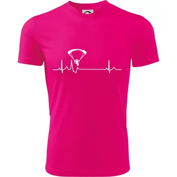 Chlapecké tričko EKG paramotor - Dětské triko sportovní (dresovina) - 158 cm/12 let ( Neon Pink )