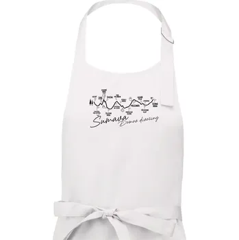 Kuchyňská zástěra Šumava - Domov divočiny - Pánská zástěra na vaření - Univerzální velikost ( Bílá )