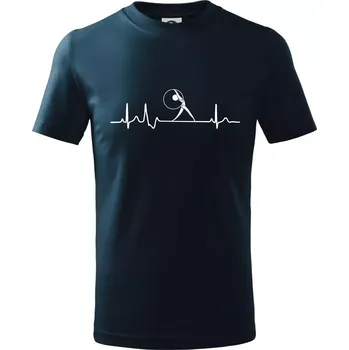 Chlapecké tričko EKG moderní gymnastika obruč - Tričko dětské bavlněné - 134 cm/8 let ( Námořní modrá (velmi tmavá - téměř černá) )