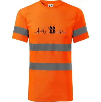 EKG synchronizované plavání - Triko reflexní - HV PROTECT - S ( Neonově oranžová )