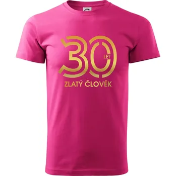 Pánská móda 30 let zlatý člověk - Klasické pánské triko vyšší gramáže - XS ( Purpurová )