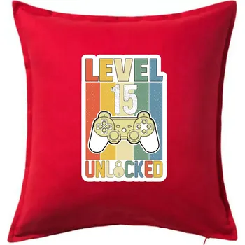 Polštář Gaming narozeniny 15 - Polštář 50x50 - 50x50 - Pouze potah ( Červená )