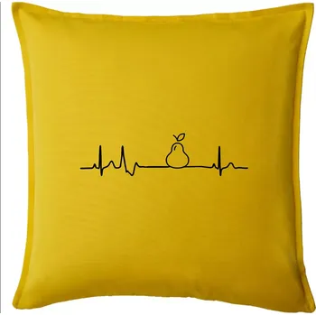 Polštář Hruška EKG - Polštář 50x50 - 50x50 - Pouze potah ( Žlutá )