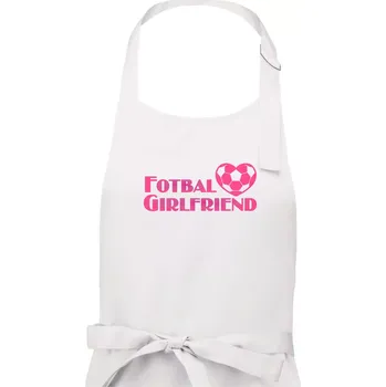 Kuchyňská zástěra Fotbal girlfriend - Dámská zástěra na vaření - Univerzální velikost ( Bílá )