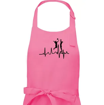 Kuchyňská zástěra EKG volejbalistky - Pánská zástěra na vaření - Univerzální velikost ( Růžová )