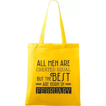 Nákupní taška All men are created equal february - Taška bavlněná - 42 x 38 cm ( Žlutá )