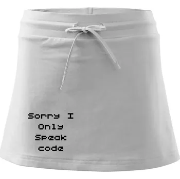 Dámská sukně Sorry I Only Speak code - Sportovní sukně - two in one - M ( Bílá )