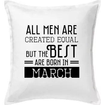 Polštář All men are created equal march - Polštář 50x50 - 50x50 - Pouze potah ( Bílá )