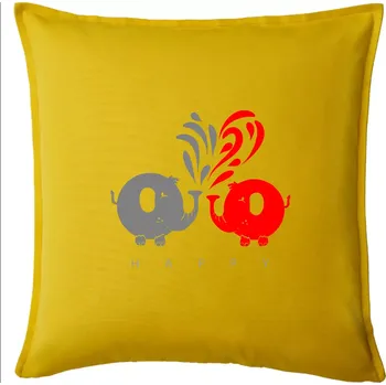 Polštář Slon veselý - Polštář 50x50 - 50x50 - Pouze potah ( Žlutá )