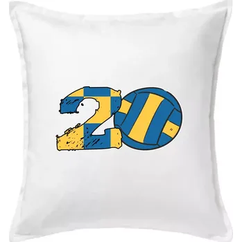 Polštář Volejbal kulaté narozeniny 20 - Polštář 50x50 - 50x50 - Pouze potah ( Bílá )