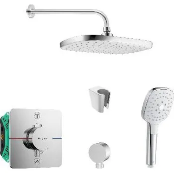 Sprchový set SANITINO - Sprchový set s termostatem a tělesem pod omítku Hansgrohe, příslušenství kielle, chrom SANI21HKK024