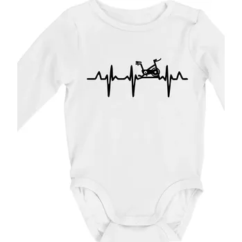 EKG rotoped - Body kojenecké s dlouhým rukávem - Dlouhý r. do 3 měs ( Bílá )