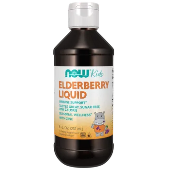 Now Foods Elderberry Liquid for Kids 237 ml tekutý