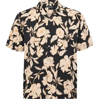 Pánská košile 51342 NORTH letní motiv potisk květy krátký rukáv 4XL - 7XL NORTH - 7XL