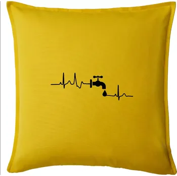 Polštář Instalatér ekg - Polštář 50x50 - 50x50 - Pouze potah ( Žlutá )