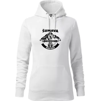 Dámská mikina Šumava křížem krážem - Mikina dámská Cape s kapucí - 2XL ( Bílá )