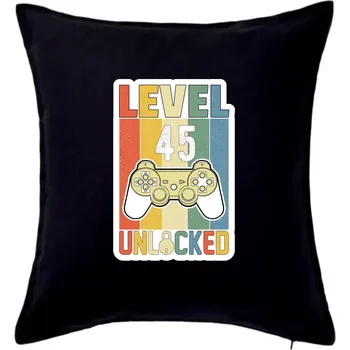 Polštář Gaming narozeniny 45 - Polštář 50x50 - 50x50 - Pouze potah ( Černá )