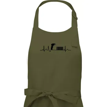 Kuchyňská zástěra EKG prodavačka - Pánská zástěra na vaření - Univerzální velikost ( Khaki )