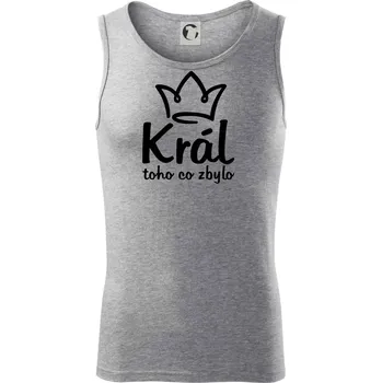 Král toho co zbylo - Tílko pánské Core - XL ( Tmavě šedý melír )