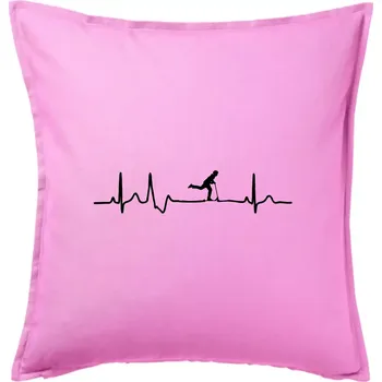 Polštář EKG koloběžky - Polštář 50x50 - 50x50 - Pouze potah ( Růžová )