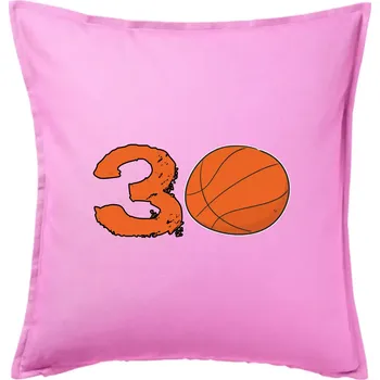 Polštář Basketball kulaté narozeniny 30 - Polštář 50x50 - 50x50 - Pouze potah ( Růžová )