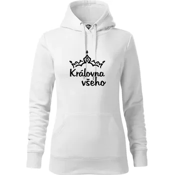 Dámská mikina Královna všeho - Mikina dámská Cape s kapucí - 2XL ( Bílá )