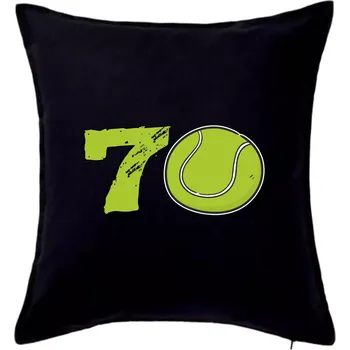 Polštář Tenis kulaté narozeniny 70 - Polštář 50x50 - 50x50 - Pouze potah ( Černá )
