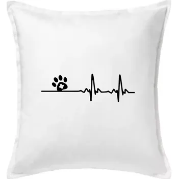 Polštář Veterinář EKG - Polštář 50x50 - 50x50 - Pouze potah ( Bílá )