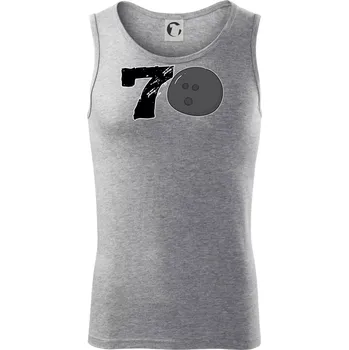 Bowling kulaté narozeniny 70 - Tílko pánské Core - 2XL ( Tmavě šedý melír )