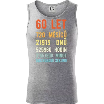 Narozeniny 60 přepočet času - Tílko pánské Core - 2XL ( Tmavě šedý melír )
