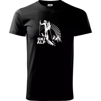 Pánské tričko Skialp trip - Triko extra velké (5-8XL) - 7XL ( Černá )