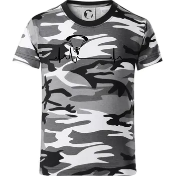 Chlapecké tričko EKG paramotor - Dětské maskáčové triko - 146 cm/10 let ( Šedý maskáč )