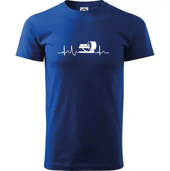 Pánské tričko EKG radiologie - Triko extra velké (5-8XL) - 8XL ( Královská modrá )
