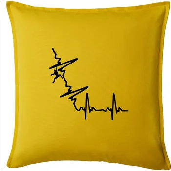 Polštář EKG bouldering - Polštář 50x50 - 50x50 - Pouze potah ( Žlutá )
