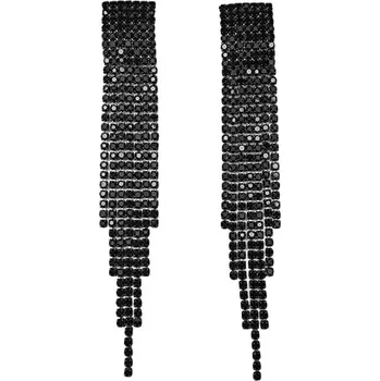 Souprava šperků B-TOP Luxusní dámské náušnice CRYSTAL TASSEL - černá