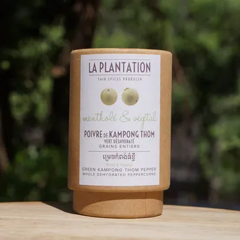 Koření La Plantation Zelený dehydrovaný pepř Kampong Thom 50g tubus