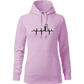 Dámská mikina EKG otužování sprcha - Mikina dámská Cape s kapucí - S ( Orchid )