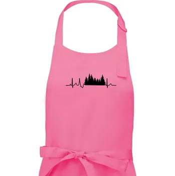 Kuchyňská zástěra EKG les - Dámská zástěra na vaření - Univerzální velikost ( Růžová )
