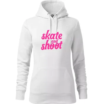 Dámská mikina Biatlon skate and shoot růžová - Mikina dámská Cape s kapucí - XS ( Bílá )